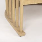 Kopari Beige Fabric W/Light Brown Wood Accent Chair