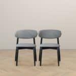 Grey Fabric Mid Century Modern Dining Chairs Solid Wood (Set of 2) 13 Grey Fabric Mid Century Modern Dining Chairs Solid Wood (Set of 2)