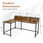 L-Shaped Computer Desk with Hutch and Bookshelf for Offices 25 L-Shaped Computer Desk with Hutch and Bookshelf for Offices