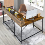L-Shaped Computer Desk with Hutch and Bookshelf for Offices 27 L-Shaped Computer Desk with Hutch and Bookshelf for Offices