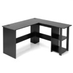 Space-Saving L-Shaped Computer Desk with Shelves for Home Office 8 Space-Saving L-Shaped Computer Desk with Shelves for Home Office