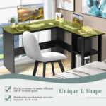Space-Saving L-Shaped Computer Desk with Shelves for Home Office 10 Space-Saving L-Shaped Computer Desk with Shelves for Home Office