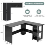 Space-Saving L-Shaped Computer Desk with Shelves for Home Office 11 Space-Saving L-Shaped Computer Desk with Shelves for Home Office