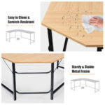 L Shaped Corner Desk with Spacious Workspace and CPU Stand
