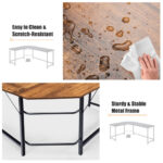 L Shaped Corner Desk with Spacious Workspace and CPU Stand