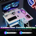 L Shaped Gaming Desk with Storage, Outlets, and USB Ports