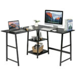 L Shaped Office Desk with Shelves and Space-Saving Design 28 L Shaped Office Desk with Shelves and Space-Saving Design