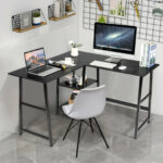 L Shaped Office Desk with Shelves and Space-Saving Design 22 L Shaped Office Desk with Shelves and Space-Saving Design