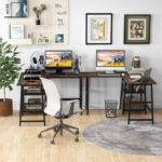 L Shaped Office Desk with Shelves and Space-Saving Design 20 L Shaped Office Desk with Shelves and Space-Saving Design