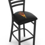 Arizona State University 25-Inch Stationary Counter Stool w/ Black Wrinkle Finish, Ladder Back, 2.5-Inch Cushion Seat (Pitchfork Logo) 3 Arizona State University 25-Inch Stationary Counter Stool w/ Black Wrinkle Finish, Ladder Back, 2.5-Inch Cushion Seat (Pitchfork Logo)