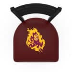 Arizona State University 25-Inch Stationary Counter Stool w/ Black Wrinkle Finish, Ladder Back, 2.5-Inch Cushion Seat (Sparky Logo) 4 Arizona State University 25-Inch Stationary Counter Stool w/ Black Wrinkle Finish, Ladder Back, 2.5-Inch Cushion Seat (Sparky Logo)