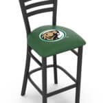 Bemidji State University 25-Inch Stationary Counter Stool w/ Black Wrinkle Finish, Ladder Back, 2.5-Inch Cushion Seat 3 Bemidji State University 25-Inch Stationary Counter Stool w/ Black Wrinkle Finish, Ladder Back, 2.5-Inch Cushion Seat