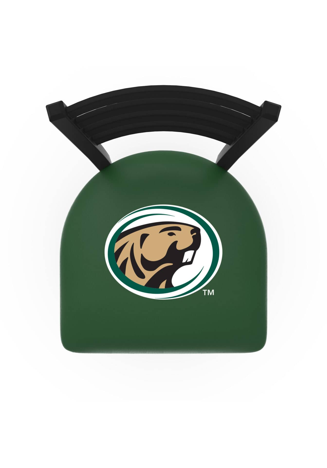 Bemidji State University 25-Inch Stationary Counter Stool w/ Black Wrinkle Finish, Ladder Back, 2.5-Inch Cushion Seat 2 Bemidji State University 25-Inch Stationary Counter Stool w/ Black Wrinkle Finish, Ladder Back, 2.5-Inch Cushion Seat - Image 2