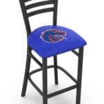 Boise State University 25-Inch Stationary Counter Stool w/ Black Wrinkle Finish, Ladder Back, 2.5-Inch Cushion Seat 3 Boise State University 25-Inch Stationary Counter Stool w/ Black Wrinkle Finish, Ladder Back, 2.5-Inch Cushion Seat