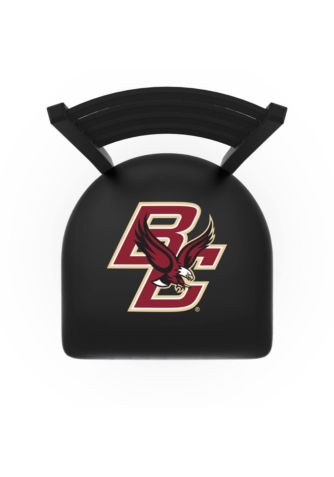 Boston College 25-Inch Stationary Counter Stool w/ Black Wrinkle Finish, Ladder Back, 2.5-Inch Cushion Seat 2 Boston College 25-Inch Stationary Counter Stool w/ Black Wrinkle Finish, Ladder Back, 2.5-Inch Cushion Seat - Image 2