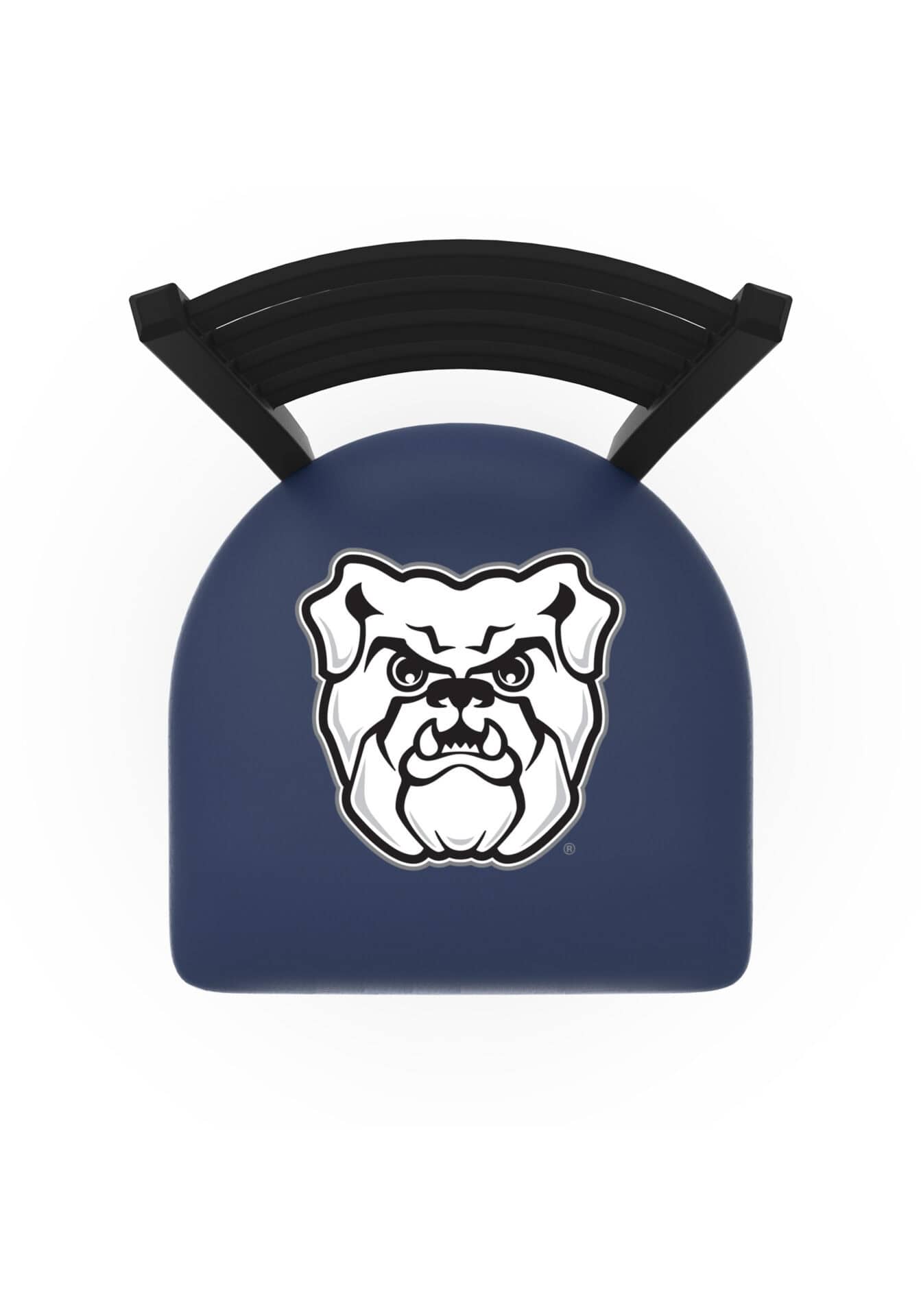 Butler University 25-Inch Stationary Counter Stool w/ Black Wrinkle Finish, Ladder Back, 2.5-Inch Cushion Seat 2 Butler University 25-Inch Stationary Counter Stool w/ Black Wrinkle Finish, Ladder Back, 2.5-Inch Cushion Seat - Image 2