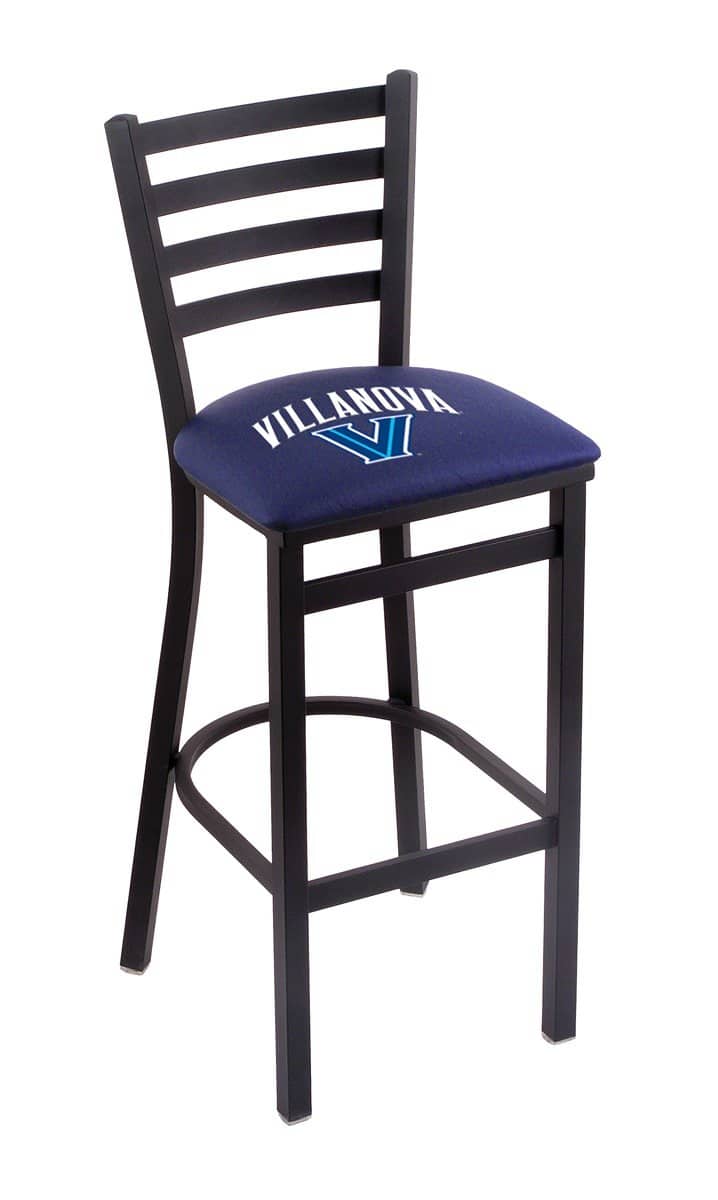 Villanova University 25-Inch Stationary Counter Stool w/ Black Wrinkle Finish, Ladder Back, 2.5-Inch Cushion Seat 1 Villanova University 25-Inch Stationary Counter Stool w/ Black Wrinkle Finish, Ladder Back, 2.5-Inch Cushion Seat
