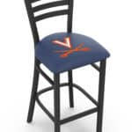 University of Virginia 30-Inch Stationary Bar Stool w/ Black Wrinkle Finish, Ladder Back, 2.5-Inch Cushion Seat 3 University of Virginia 30-Inch Stationary Bar Stool w/ Black Wrinkle Finish, Ladder Back, 2.5-Inch Cushion Seat