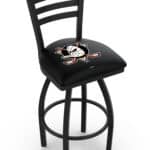 Anaheim Ducks 30-Inch Swivel Bar Stool w/ Black Wrinkle Finish, Ladder Back, 2.5-Inch Cushion Seat 3 Anaheim Ducks 30-Inch Swivel Bar Stool w/ Black Wrinkle Finish, Ladder Back, 2.5-Inch Cushion Seat