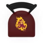 Arizona State University 36-Inch Swivel Extra Tall Bar Stool w/ Black Wrinkle Finish, Ladder Back, 2.5-Inch Cushion Seat (Sparky Logo) 4 Arizona State University 36-Inch Swivel Extra Tall Bar Stool w/ Black Wrinkle Finish, Ladder Back, 2.5-Inch Cushion Seat (Sparky Logo)