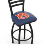 Auburn University 25-Inch Swivel Counter Stool w/ Black Wrinkle Finish, Ladder Back, 2.5-Inch Cushion Seat 3 Auburn University 25-Inch Swivel Counter Stool w/ Black Wrinkle Finish, Ladder Back, 2.5-Inch Cushion Seat