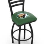 Bemidji State University 25-Inch Swivel Counter Stool w/ Black Wrinkle Finish, Ladder Back, 2.5-Inch Cushion Seat 3 Bemidji State University 25-Inch Swivel Counter Stool w/ Black Wrinkle Finish, Ladder Back, 2.5-Inch Cushion Seat