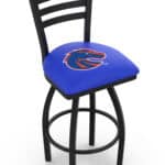 Boise State University 25-Inch Swivel Counter Stool w/ Black Wrinkle Finish, Ladder Back, 2.5-Inch Cushion Seat 3 Boise State University 25-Inch Swivel Counter Stool w/ Black Wrinkle Finish, Ladder Back, 2.5-Inch Cushion Seat