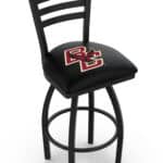 Boston College 25-Inch Swivel Counter Stool w/ Black Wrinkle Finish, Ladder Back, 2.5-Inch Cushion Seat 3 Boston College 25-Inch Swivel Counter Stool w/ Black Wrinkle Finish, Ladder Back, 2.5-Inch Cushion Seat
