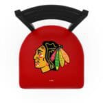 Chicago Blackhawks 36-Inch Swivel Extra Tall Bar Stool w/ Black Wrinkle Finish, Ladder Back, 2.5-Inch Cushion Seat 4 Chicago Blackhawks 36-Inch Swivel Extra Tall Bar Stool w/ Black Wrinkle Finish, Ladder Back, 2.5-Inch Cushion Seat
