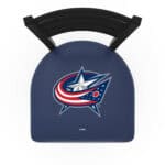 Columbus Blue Jackets 36-Inch Swivel Extra Tall Bar Stool w/ Black Wrinkle Finish, Ladder Back, 2.5-Inch Cushion Seat 4 Columbus Blue Jackets 36-Inch Swivel Extra Tall Bar Stool w/ Black Wrinkle Finish, Ladder Back, 2.5-Inch Cushion Seat