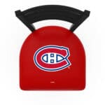 Montreal Canadiens 36-Inch Swivel Extra Tall Bar Stool w/ Black Wrinkle Finish, Ladder Back, 2.5-Inch Cushion Seat 4 Montreal Canadiens 36-Inch Swivel Extra Tall Bar Stool w/ Black Wrinkle Finish, Ladder Back, 2.5-Inch Cushion Seat