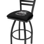 NHRA - Hot Rod 25-Inch Swivel Counter Stool w/ Black Wrinkle Finish, Ladder Back, 2.5-Inch Cushion Seat 3 NHRA - Hot Rod 25-Inch Swivel Counter Stool w/ Black Wrinkle Finish, Ladder Back, 2.5-Inch Cushion Seat