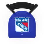 New York Rangers 36-Inch Swivel Extra Tall Bar Stool w/ Black Wrinkle Finish, Ladder Back, 2.5-Inch Cushion Seat 4 New York Rangers 36-Inch Swivel Extra Tall Bar Stool w/ Black Wrinkle Finish, Ladder Back, 2.5-Inch Cushion Seat