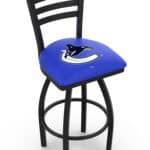 Vancouver Canucks 36-Inch Swivel Extra Tall Bar Stool w/ Black Wrinkle Finish, Ladder Back, 2.5-Inch Cushion Seat 3 Vancouver Canucks 36-Inch Swivel Extra Tall Bar Stool w/ Black Wrinkle Finish, Ladder Back, 2.5-Inch Cushion Seat