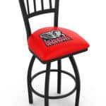 University of Alabama 36-Inch Swivel Extra Tall Bar Stool w/ Black Wrinkle Finish, Jailhouse Back, 2.5-Inch Cushion Seat (Elephant Logo) 3 University of Alabama 36-Inch Swivel Extra Tall Bar Stool w/ Black Wrinkle Finish, Jailhouse Back, 2.5-Inch Cushion Seat (Elephant Logo)