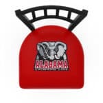 University of Alabama 36-Inch Swivel Extra Tall Bar Stool w/ Black Wrinkle Finish, Jailhouse Back, 2.5-Inch Cushion Seat (Elephant Logo) 4 University of Alabama 36-Inch Swivel Extra Tall Bar Stool w/ Black Wrinkle Finish, Jailhouse Back, 2.5-Inch Cushion Seat (Elephant Logo)