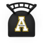 Appalachian State University 36-Inch Swivel Extra Tall Bar Stool w/ Black Wrinkle Finish, Jailhouse Back, 2.5-Inch Cushion Seat 4 Appalachian State University 36-Inch Swivel Extra Tall Bar Stool w/ Black Wrinkle Finish, Jailhouse Back, 2.5-Inch Cushion Seat
