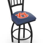 Auburn University 25-Inch Swivel Counter Stool w/ Black Wrinkle Finish, Jailhouse Back, 2.5-Inch Cushion Seat 3 Auburn University 25-Inch Swivel Counter Stool w/ Black Wrinkle Finish, Jailhouse Back, 2.5-Inch Cushion Seat
