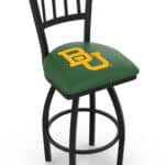 Baylor University 25-Inch Swivel Counter Stool w/ Black Wrinkle Finish, Jailhouse Back, 2.5-Inch Cushion Seat 3 Baylor University 25-Inch Swivel Counter Stool w/ Black Wrinkle Finish, Jailhouse Back, 2.5-Inch Cushion Seat