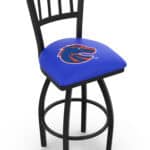 Boise State University 25-Inch Swivel Counter Stool w/ Black Wrinkle Finish, Jailhouse Back, 2.5-Inch Cushion Seat 3 Boise State University 25-Inch Swivel Counter Stool w/ Black Wrinkle Finish, Jailhouse Back, 2.5-Inch Cushion Seat