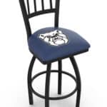 Butler University 25-Inch Swivel Counter Stool w/ Black Wrinkle Finish, Jailhouse Back, 2.5-Inch Cushion Seat 3 Butler University 25-Inch Swivel Counter Stool w/ Black Wrinkle Finish, Jailhouse Back, 2.5-Inch Cushion Seat