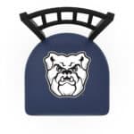 Butler University 25-Inch Swivel Counter Stool w/ Black Wrinkle Finish, Jailhouse Back, 2.5-Inch Cushion Seat 4 Butler University 25-Inch Swivel Counter Stool w/ Black Wrinkle Finish, Jailhouse Back, 2.5-Inch Cushion Seat
