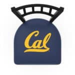 University of California 36-Inch Swivel Extra Tall Bar Stool w/ Black Wrinkle Finish, Jailhouse Back, 2.5-Inch Cushion Seat 4 University of California 36-Inch Swivel Extra Tall Bar Stool w/ Black Wrinkle Finish, Jailhouse Back, 2.5-Inch Cushion Seat