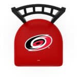 Carolina Hurricanes 36-Inch Swivel Extra Tall Bar Stool w/ Black Wrinkle Finish, Jailhouse Back, 2.5-Inch Cushion Seat 4 Carolina Hurricanes 36-Inch Swivel Extra Tall Bar Stool w/ Black Wrinkle Finish, Jailhouse Back, 2.5-Inch Cushion Seat