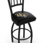 University of Central Florida 36-Inch Swivel Extra Tall Bar Stool w/ Black Wrinkle Finish, Jailhouse Back, 2.5-Inch Cushion Seat 3 University of Central Florida 36-Inch Swivel Extra Tall Bar Stool w/ Black Wrinkle Finish, Jailhouse Back, 2.5-Inch Cushion Seat