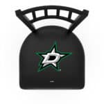 Dallas Stars 36-Inch Swivel Extra Tall Bar Stool w/ Black Wrinkle Finish, Jailhouse Back, 2.5-Inch Cushion Seat 4 Dallas Stars 36-Inch Swivel Extra Tall Bar Stool w/ Black Wrinkle Finish, Jailhouse Back, 2.5-Inch Cushion Seat