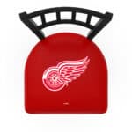 Detroit Red Wings 36-Inch Swivel Extra Tall Bar Stool w/ Black Wrinkle Finish, Jailhouse Back, 2.5-Inch Cushion Seat 4 Detroit Red Wings 36-Inch Swivel Extra Tall Bar Stool w/ Black Wrinkle Finish, Jailhouse Back, 2.5-Inch Cushion Seat