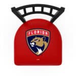 Florida Panthers 36-Inch Swivel Extra Tall Bar Stool w/ Black Wrinkle Finish, Jailhouse Back, 2.5-Inch Cushion Seat 4 Florida Panthers 36-Inch Swivel Extra Tall Bar Stool w/ Black Wrinkle Finish, Jailhouse Back, 2.5-Inch Cushion Seat