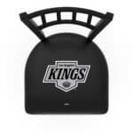 Los Angeles Kings 36-Inch Swivel Extra Tall Bar Stool w/ Black Wrinkle Finish, Jailhouse Back, 2.5-Inch Cushion Seat