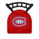 Montreal Canadiens 36-Inch Swivel Extra Tall Bar Stool w/ Black Wrinkle Finish, Jailhouse Back, 2.5-Inch Cushion Seat 4 Montreal Canadiens 36-Inch Swivel Extra Tall Bar Stool w/ Black Wrinkle Finish, Jailhouse Back, 2.5-Inch Cushion Seat